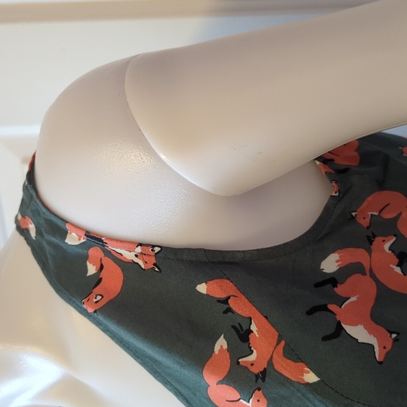 ModCloth Green Fox Sleeveless Top Size S - Picture 3 of 7